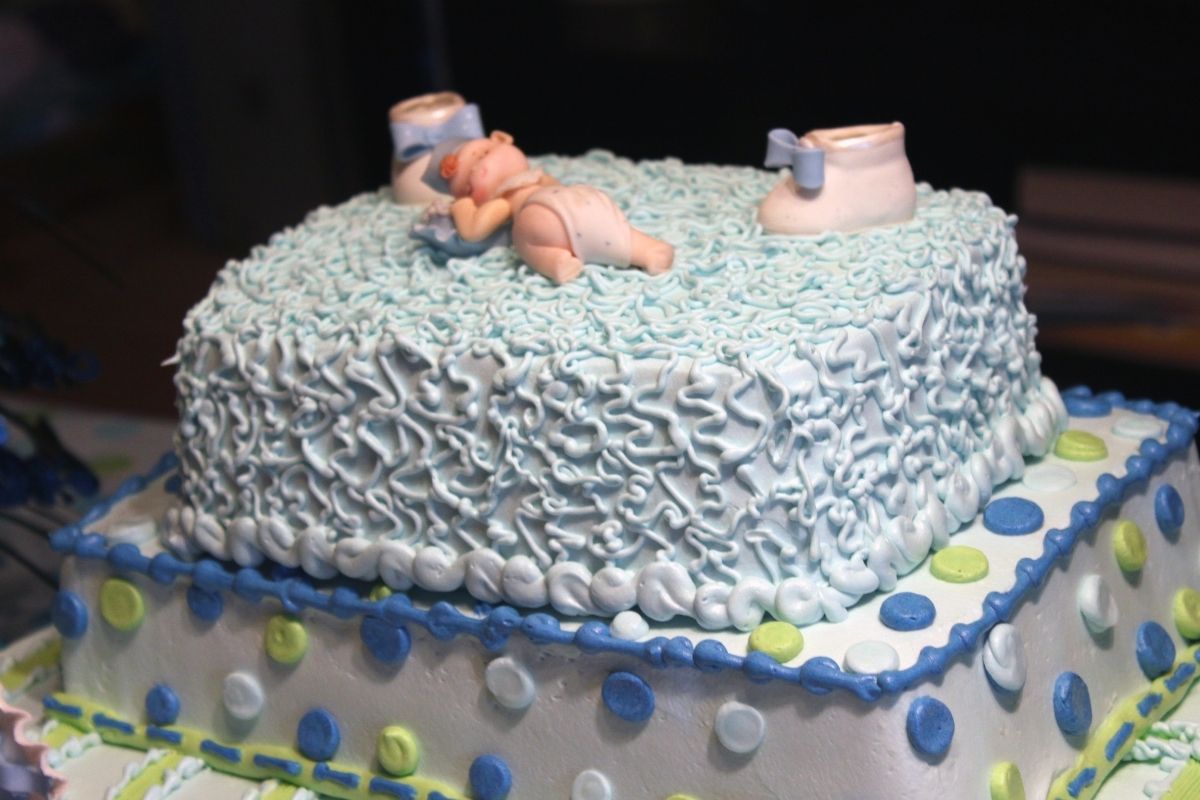Baby Shower Cake - catering food ideas for baby showers

