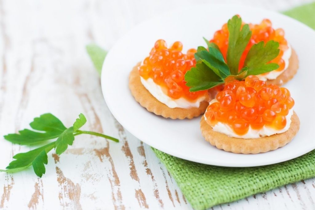 Caviar Canape - catering food ideas for engagement parties
