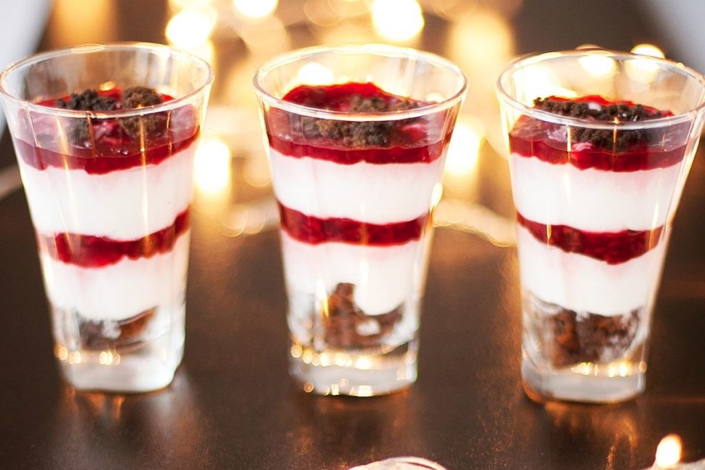 Dessert Shooters - catering food ideas for engagement parties
