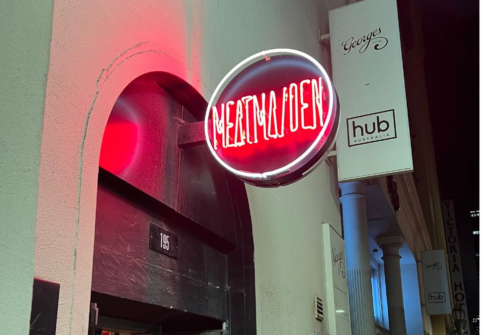 Meatmaiden Steakhouse Melbourne - Signage - best teak restaurants in Melbourne

