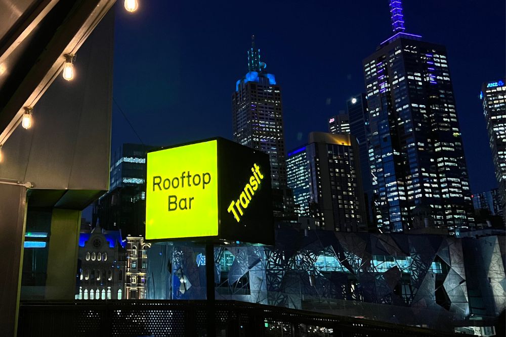 Transit Rooftop Bar - Federation Square - Best rooftop bars in Melbourne
