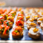 best caterers in Melbourne - rows of canapes
