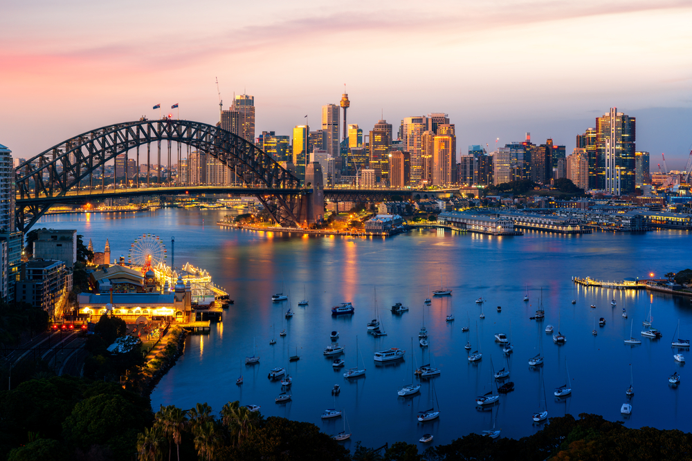 Panorama of Sydney Harbour - best restaurants in Barangaroo
