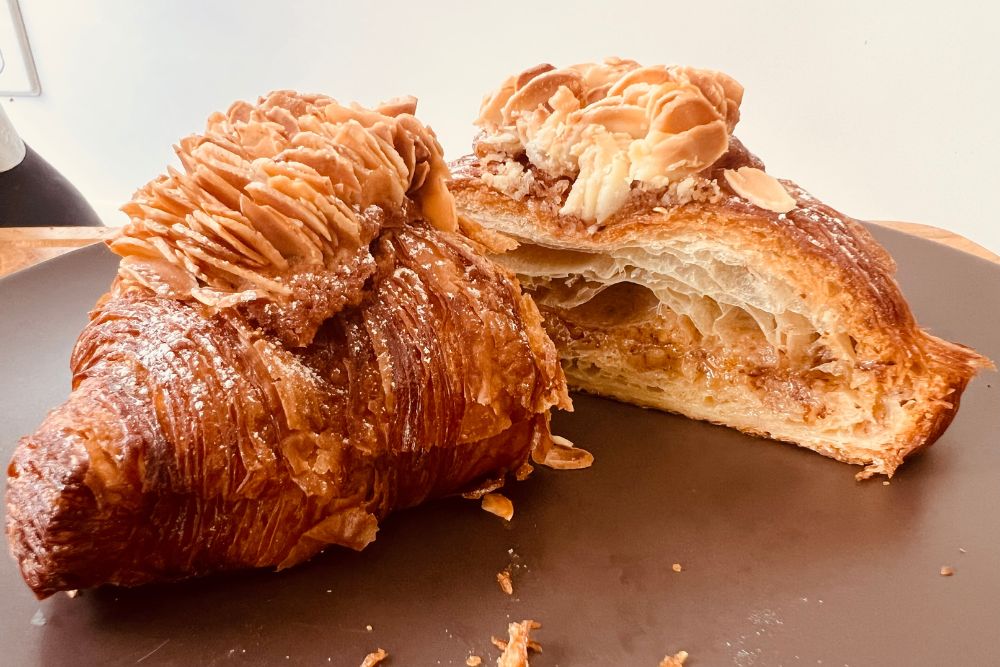 Little Rogue - Bakemono Bakers - Almond and Yuzu Croissant halved
