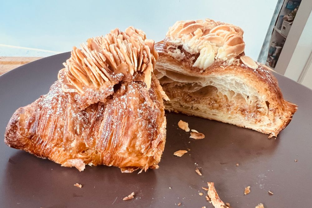Bakemono Bakers - Almond Yuzu Croissant Halved
