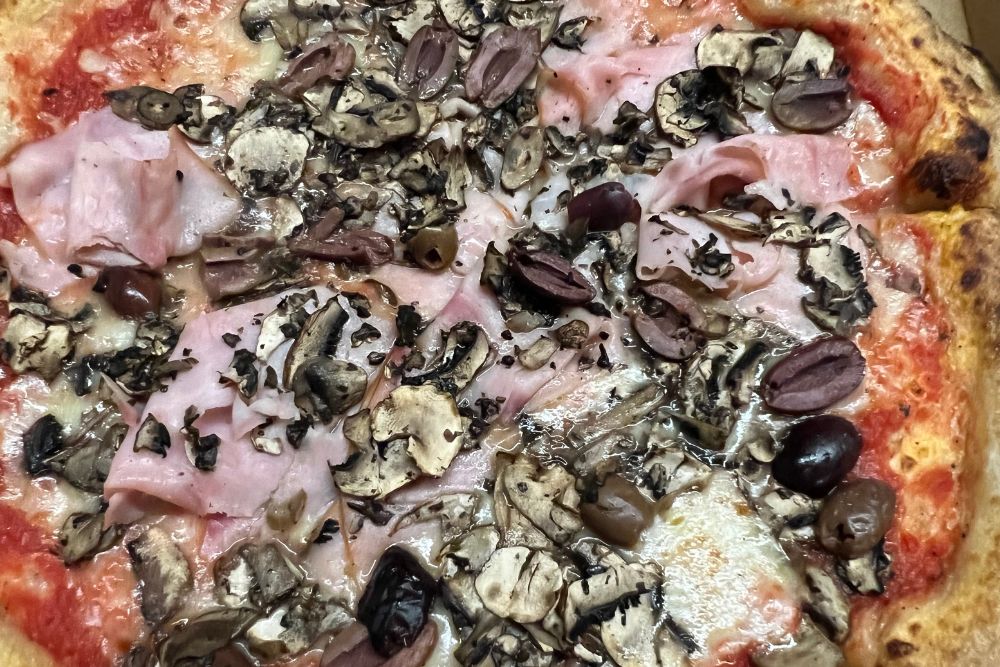 Whole Capricciosa Pizza - Bill & Elli's - Best Pizza Places in Melbourne