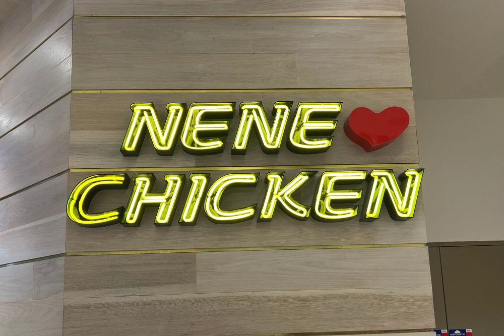 NeNe Chicken Sign - Best Fried Chicken and Wings in Sydney