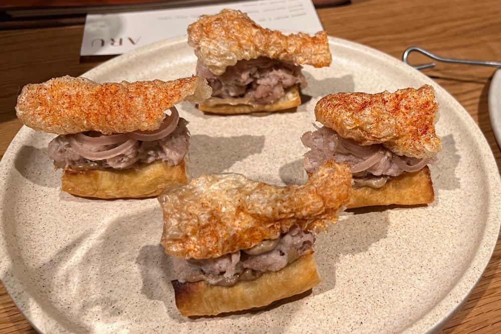ARU Restaurant - Lechon on Toast