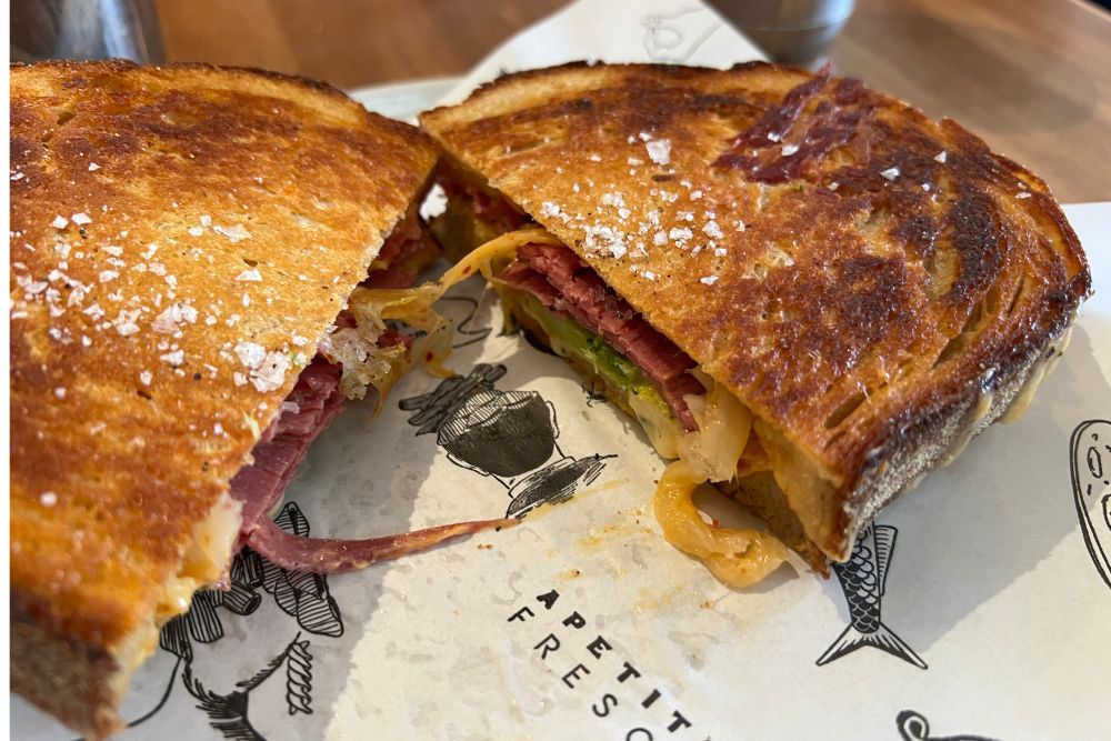 Best Breakfasts in Melbourne - Via Porta Eatery Deli - Reuben Sandwich Close
