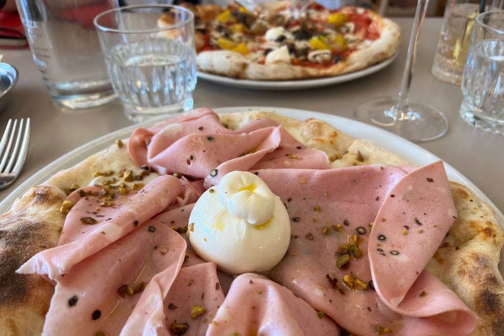 Grazia Restaurant - Mortadella & Ortolana Pizzas