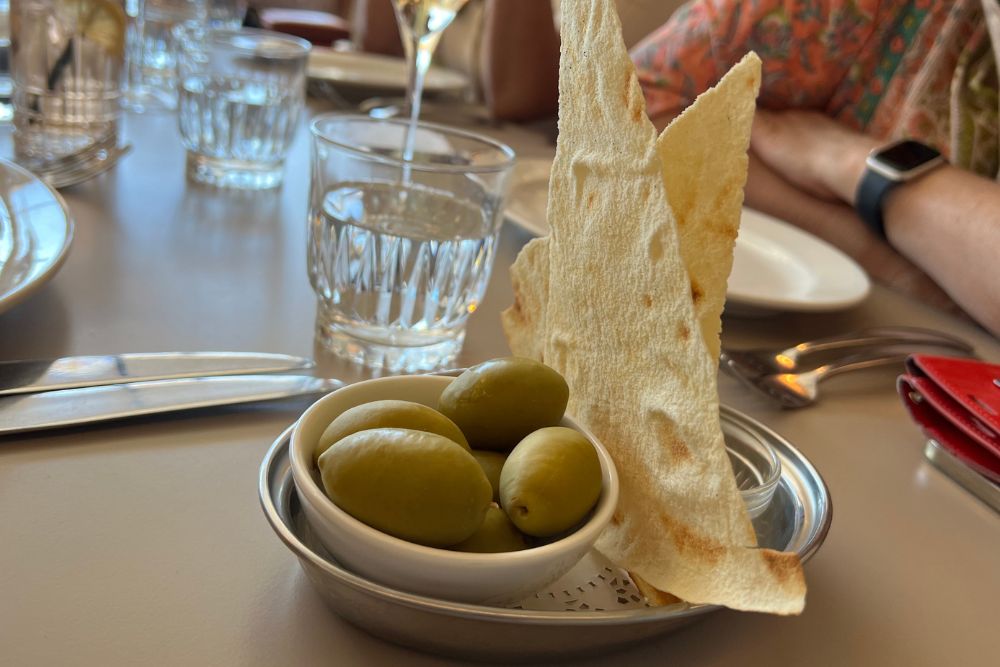 Grazia Restaurant - Olives and Bread