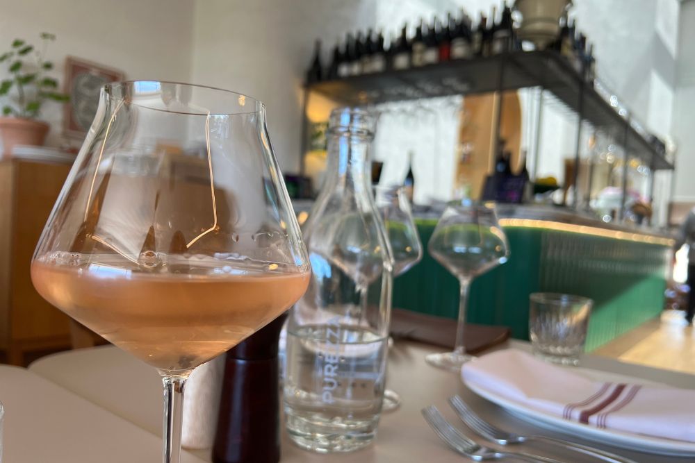 Grazia Restaurant - Glass of Rose & Upstairs Bar