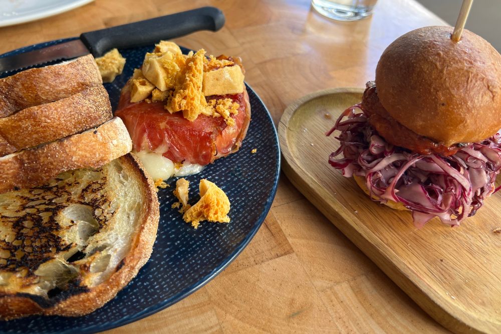 Best restaurants in Barangaroo - Born by Tapavino - Cows Milk Cheese wrapped in Serrano Jamon.