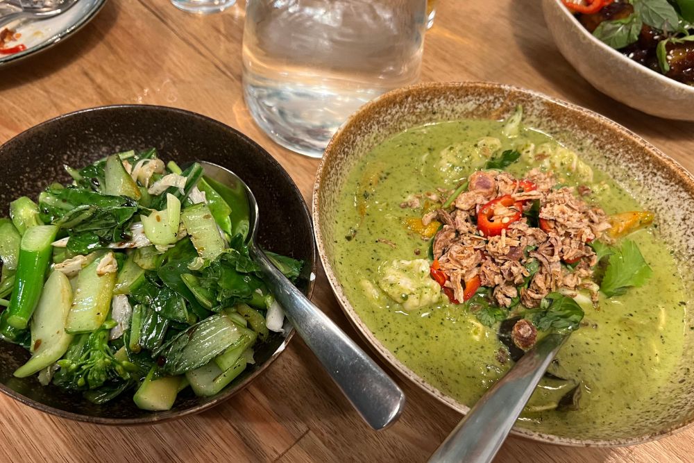 Asian Greens and Green Chicken Curry - Greenhart - Best Thai Restaurants in Sydney